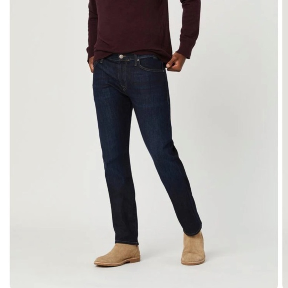 MAVI 28x32 Marcus Slim Straight jeans, regular rise; Rinse Brushed Williamsburg